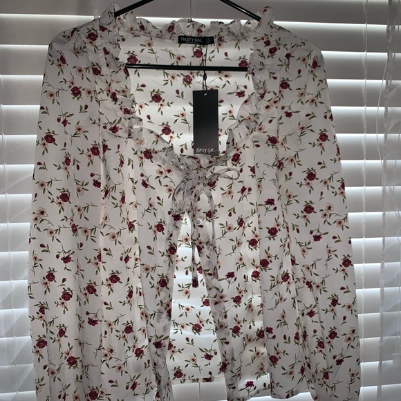 Square neck floral blouse - Picture 1 of 2